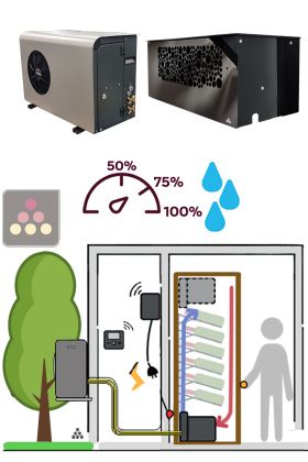 Air conditioner for wine cellar 1650W - Wine cabinet evaporator - Cooling and Humidifying