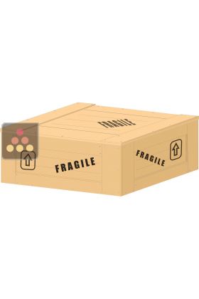 Wooden crate overpack for transport for 2 wine dispenser