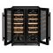 Dual temperature wine cabinet for service