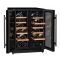 Dual temperature wine cabinet for service