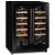 Dual temperature wine cabinet for service