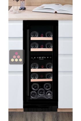 Dual temperature built-in wine cabinet for service