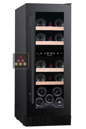 Dual temperature wine cabinet for service