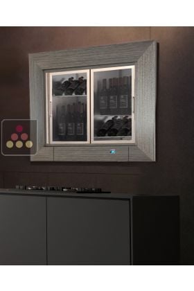 Built-in multi-temperature wine display cabinet - Mixed equipment - Flat frame