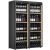 Combination of 2 single-temperature freestanding wine cabinet for storage or service - Standing bottles