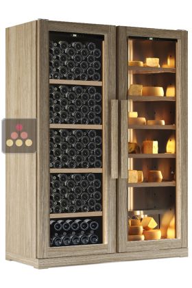 Combination of a mono-temperature wine cabinet and a cheese cabinet - Storage equipment