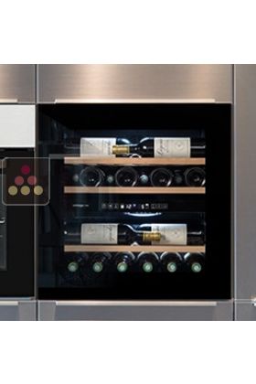 Dual temperature built in wine service cabinet - Push/Pull opening