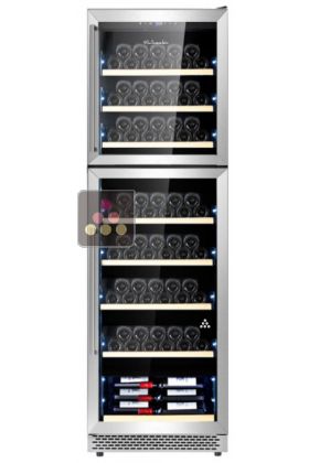 2 temperature wine cabinet for service or storage - 2 independent zones