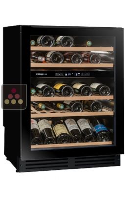 Dual temperature wine cabinet for storage and/or service