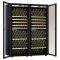 Combination of 2 single temperature wine ageing or service cabinet - Full Glass door - Mixt equipment