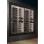 Built-in combination of two professional multi-temperature wine display cabinets - Mixt equipment - Flat frame