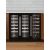 3-temperature built-in combination of 2 serving wine cellars - Black glass frames