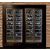 Combination of 2 professional multi-temperature built-in wine display cabinets - Wall crossing - Inclined bottles