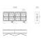 Built-in combination of 2 multi-temperature wine display cabinets - 36cm deep - Standing bottles - Flat frame