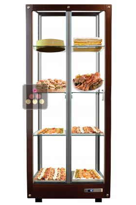 4-sided refrigerated display cabinet for fresh products and dishes 