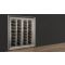 Built-in combination of two professional multi-temperature wine display cabinets - Inclined bottles - Curved frame