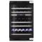 Dual temperature built in wine cabinet for service or aging self-ventilated with a customizable front