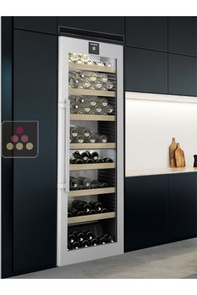 Built-in connected 2 temperature wine cabinet for ageing or service