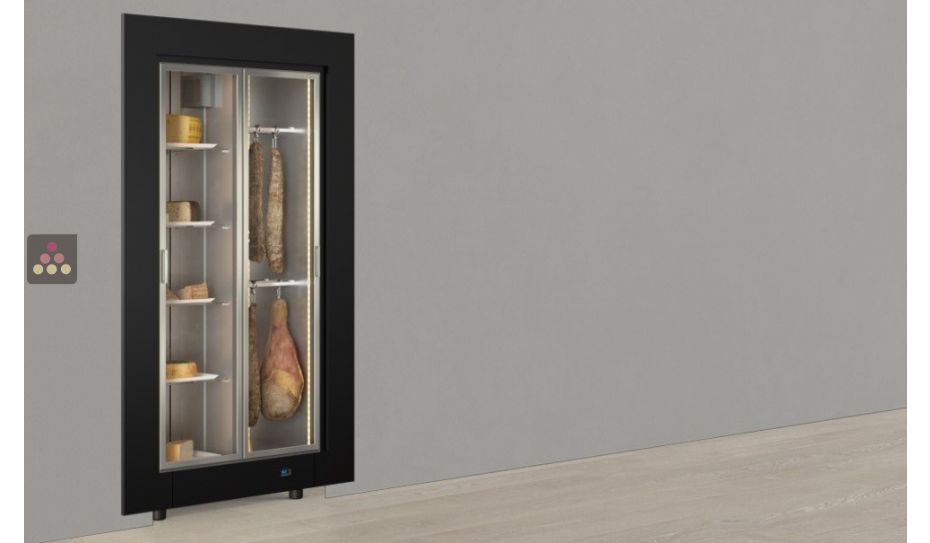 Professional built-in display cabinet for cured meat and cheese