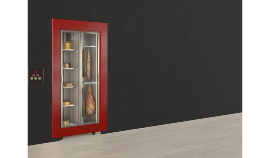 Professional built-in display cabinet for cured meat and cheese