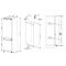Combined built-in refrigerator and freezer with customizable front panels - 236L