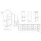 Combined built-in refrigerator and freezer with customizable front panels - 300L