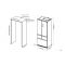 Built-in combined built-in refrigerator and freezer - 413L