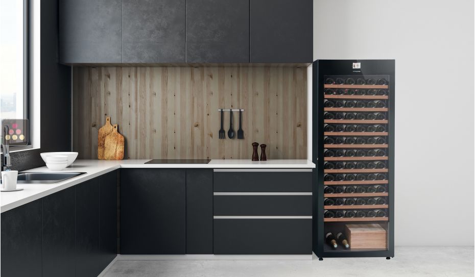 3 temperature wine conservation and service cabinet