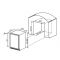 Dual temperature dark inox built in wine service cabinet - 72cm push-open Door