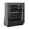 Dual temperature dark inox built in wine service cabinet - 72cm push-open Door