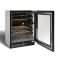 Dual temperature dark inox built in wine service cabinet - 72cm push-open Door