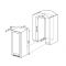 Built-in 2 temperature wine cabinet for service