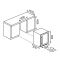 Dual temperature wine cabinet for conservation and/or service - can be built-in under a counter