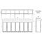 Combination of 4 display cabinets for wine (Standing bottles) and 3 for meat maturation - Depth 70cm