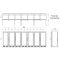 Combination of 4 display cabinets for wine (Standing bottles) and 3 for meat maturation - Depth 70cm