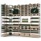 Personalised cellar fittings with steel structure and wooden strips for 1106 bottles - Essentiel bois