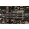 Personalised cellar fittings with steel structure and wooden strips for 1106 bottles - Essentiel bois