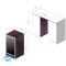 Built-in 1 temperature wine cabinet for storage and service