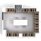 Personalised wood and metal cellar fittings for 1137 bottles - Wood system
