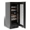 Dual temperature dark inox wine service cabinet