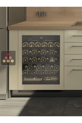 Single temperature built-in wine cabinet for storage and/or service - Customizable front
