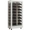Wine display cabinet - Pro - 3 glazed sides - Wooden cladding - Inclined bottles 