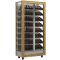 Wine display cabinet - Pro - 3 glazed sides - Wooden cladding - Inclined bottles 