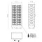 Wine display cabinet - Pro - 3 glazed sides - Wooden cladding - Inclined bottles 