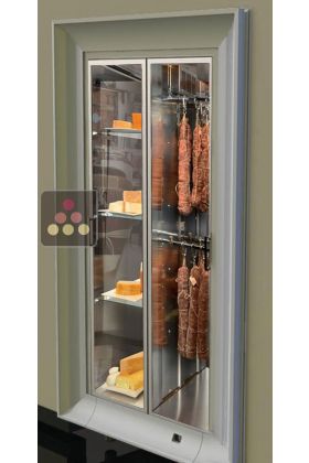 Built-in cheese and delicatessen cabinet for storage or service