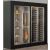 Freestanding combination of 2 professional refrigerated display cabinets for wine, cheese and cured meat - Flat frame