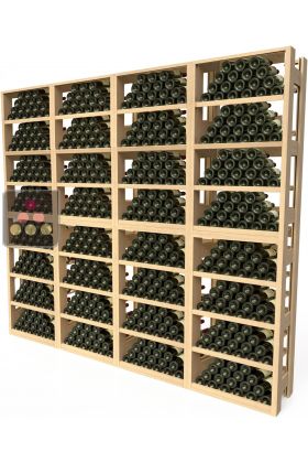 Wooden storage rack for 576 bottles