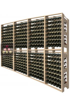 Wooden storage rack for 384 bottles