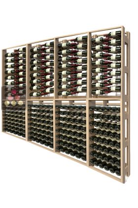 Wooden storage rack for 384 bottles