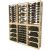 Wooden storage rack for 304 bottles